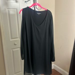 Gianni Bini black v neck cocktail dress sz Large